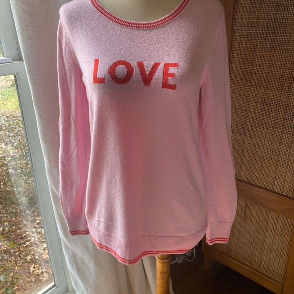 Pink Old Navy  Valentine Love Crew  Sweater ❤️ Small. - Picture 4 of 5